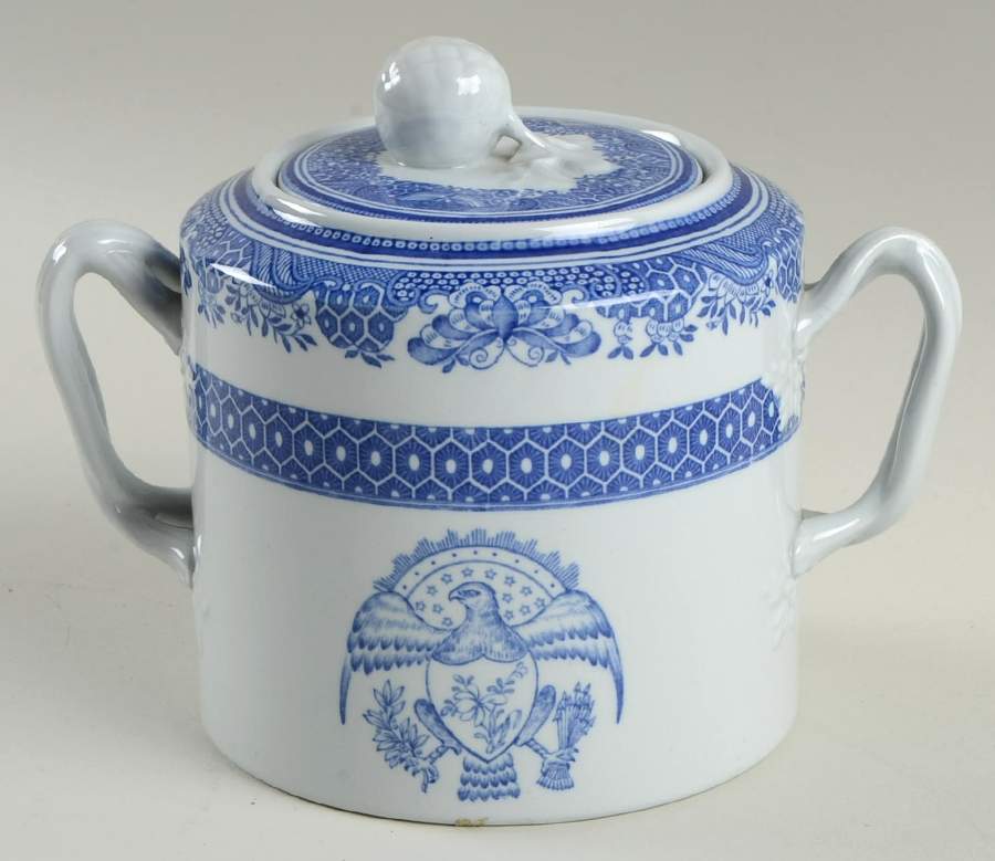 Heritage Blue Sugar Bowl & Lid by Spode-1