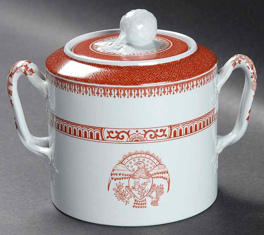 Heritage Red Sugar Bowl & Lid by Spode-1