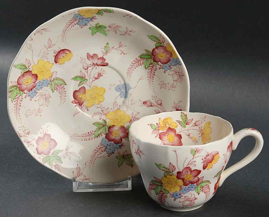 Honeywall Flat Cup & Saucer Set by Spode-1