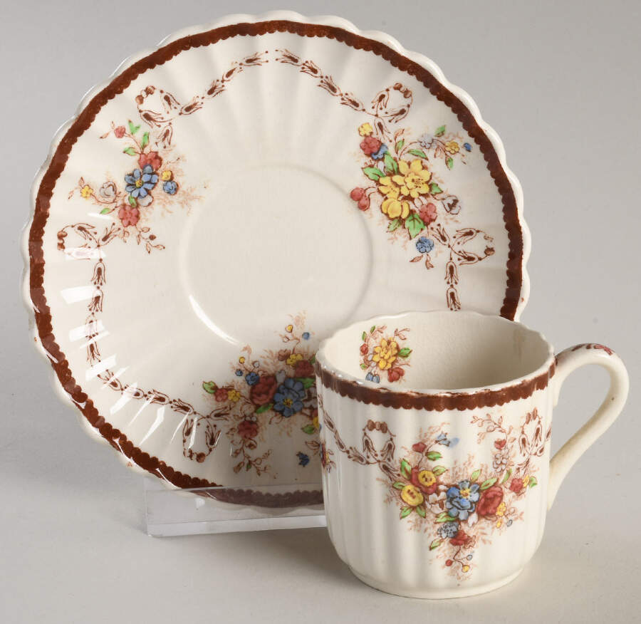 Husk Flat Demitasse Cup & Saucer Set by Spode-1