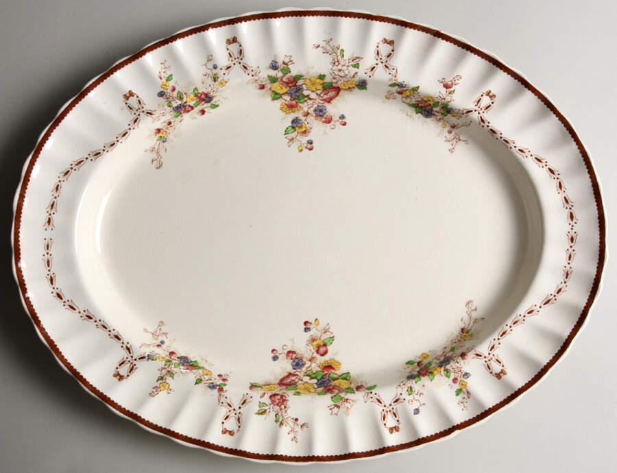 Husk 16" Oval Serving Platter by Spode-1