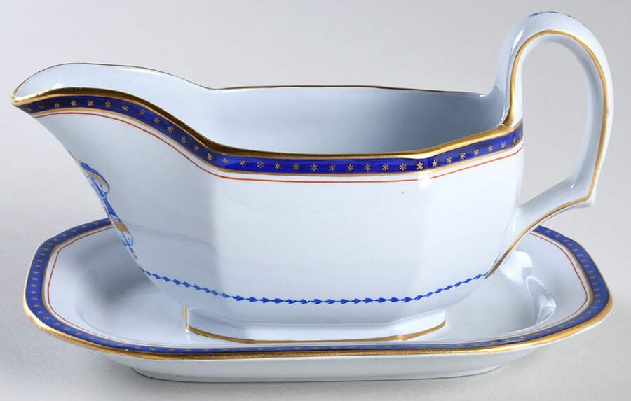 Independence Gravy Boat with Attached Underplate by Spode-1