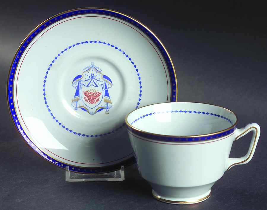 Independence London Shape Footed Cup & Saucer Set by Spode-1
