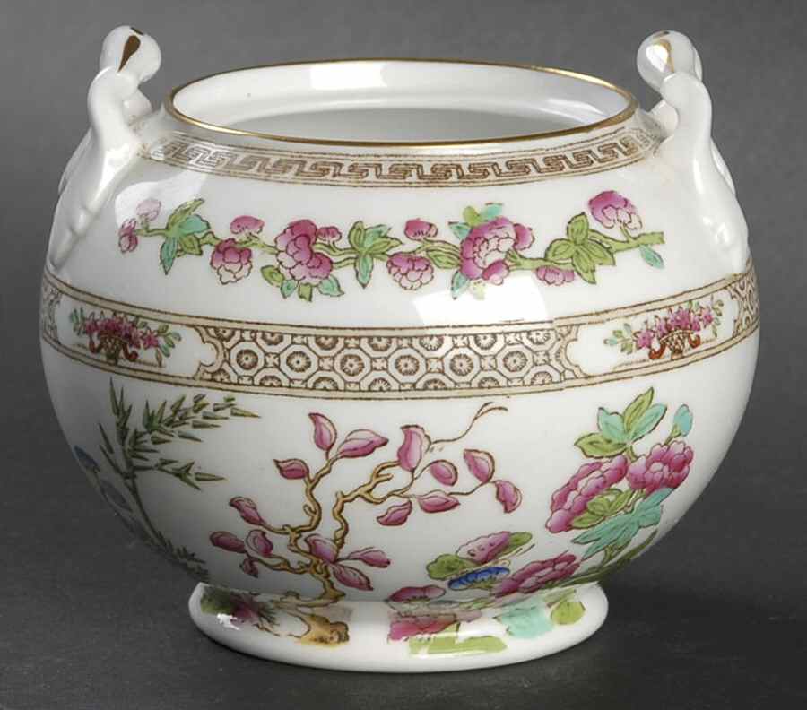 Indian Tree (Smooth, Gold Trim) Sugar Bowl No Lid by Spode-1