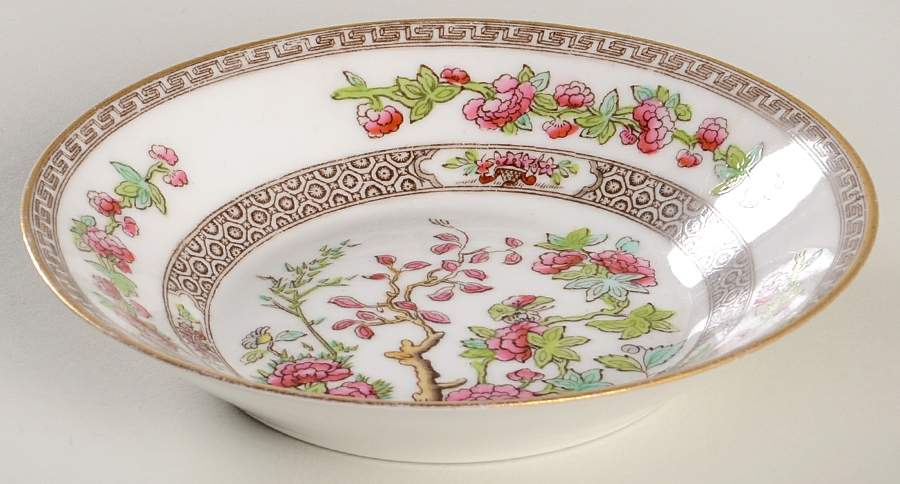 Indian Tree (Smooth, Gold Trim) Fruit/Dessert (Sauce) Bowl by Spode-1