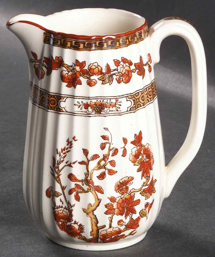 Indian Tree (Orange Rust, Scallop, Red Trim) 8 Oz Jug by Spode-1
