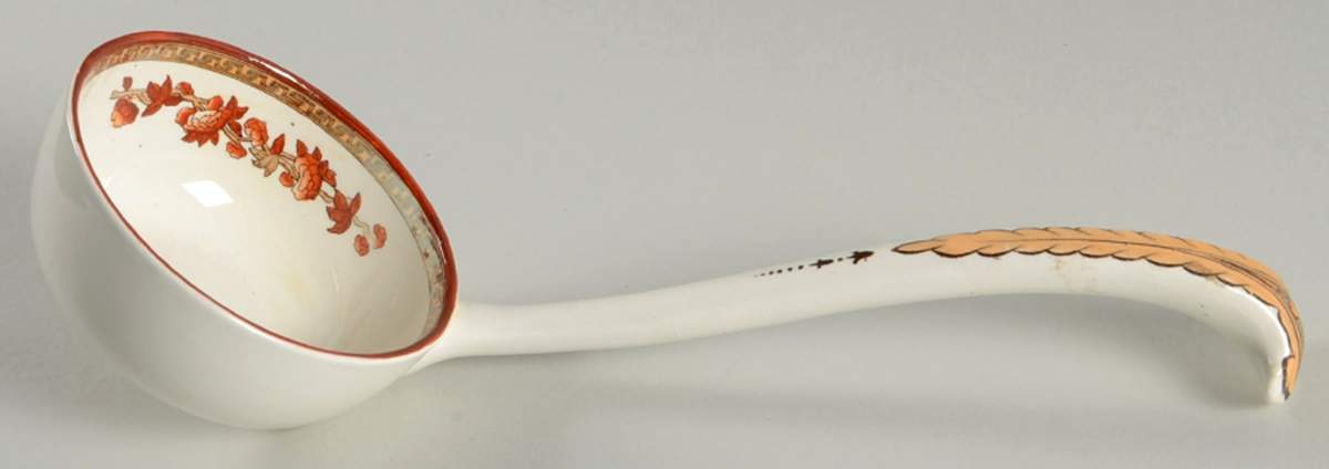 Indian Tree (Orange Rust, Scallop, Red Trim) Tureen Ladle by Spode-1
