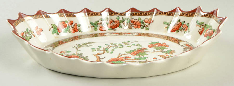Indian Tree (Orange Rust, Green, Scallop, Red Trim) Jubilee Platter by Spode-1