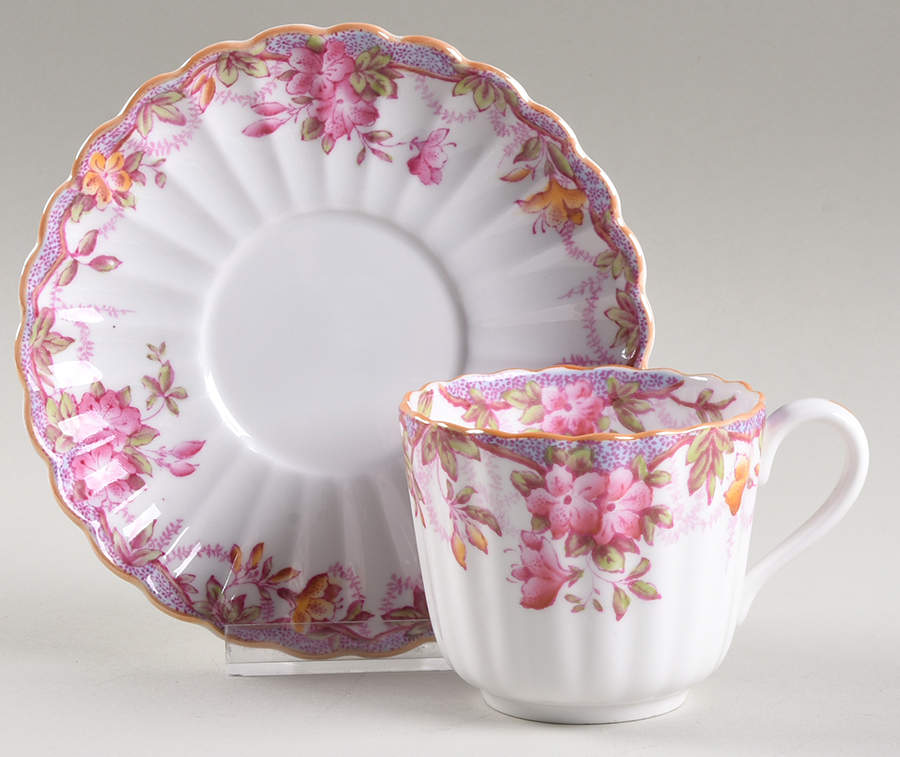 Irene Footed Cup & Saucer Set by Spode-1