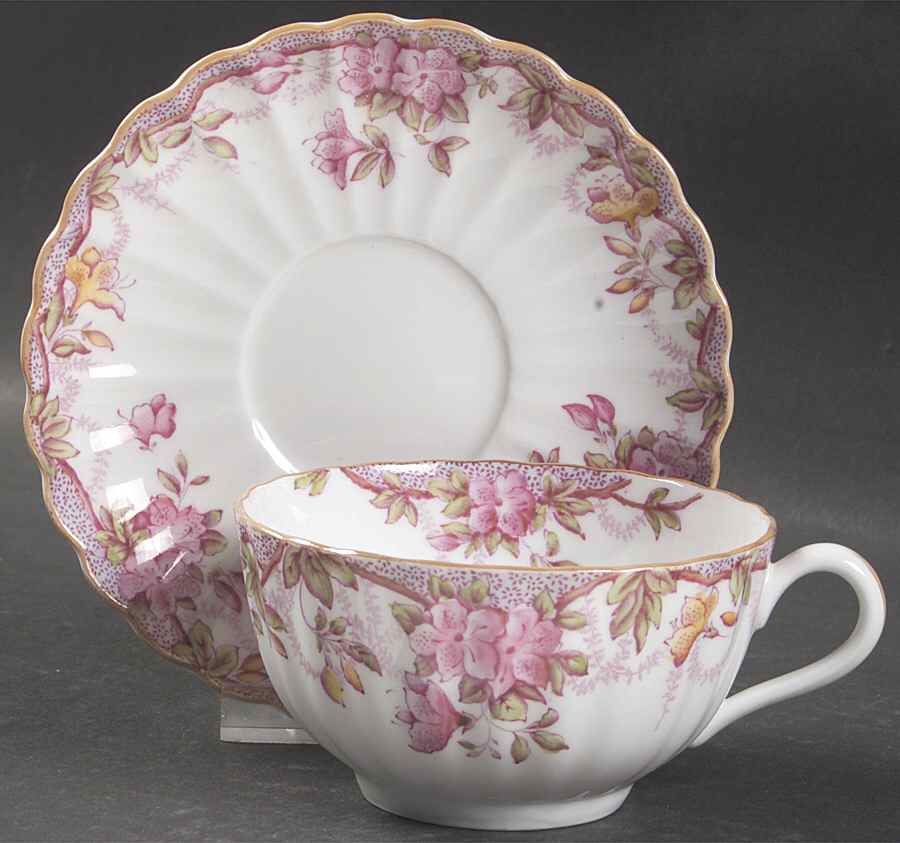 Irene Footed Cup & Saucer Set by Spode-1