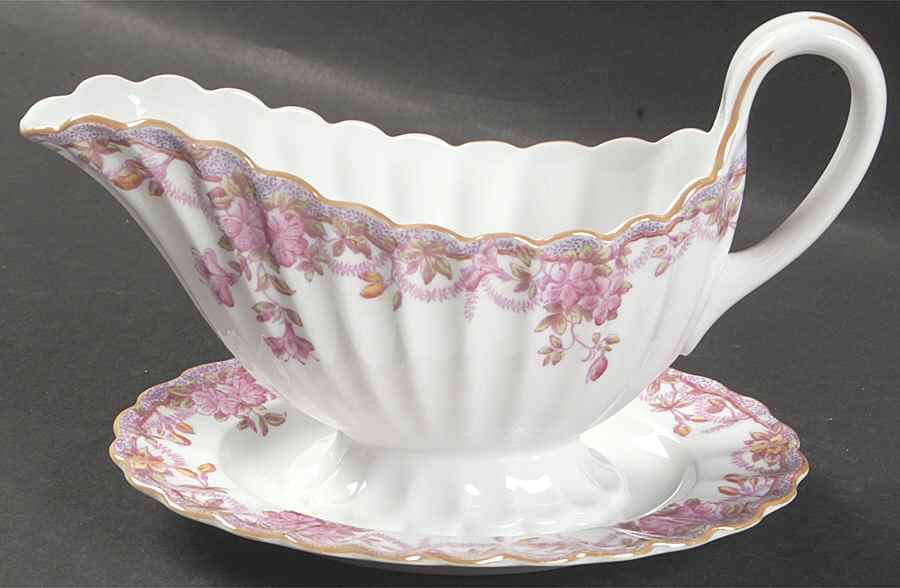Irene Gravy Boat with Attached Underplate by Spode-1