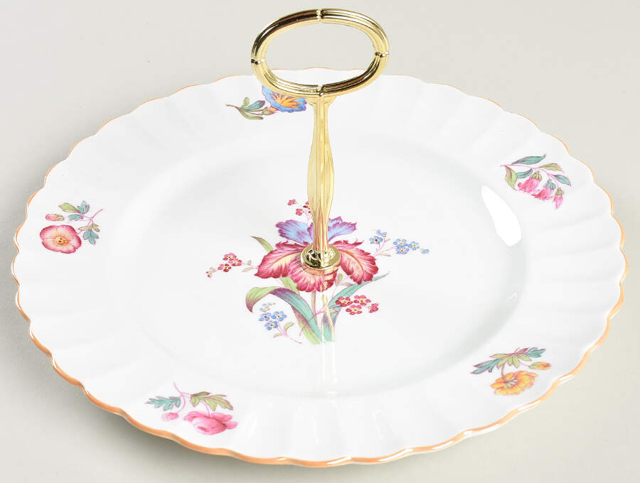 Iris Round Serving Plate with Center Handle (Dp) Hc by Spode-1