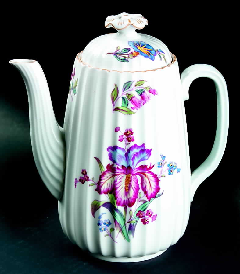 Iris Coffee Pot & Lid by Spode-1