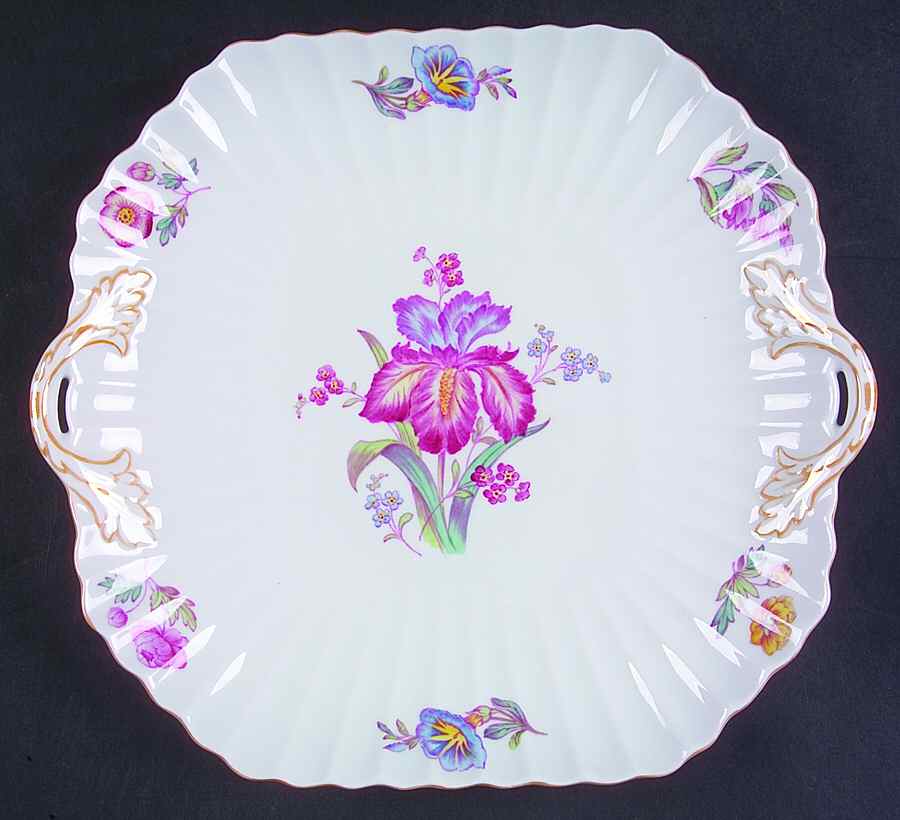 Iris Handled Cake Plate by Spode-1