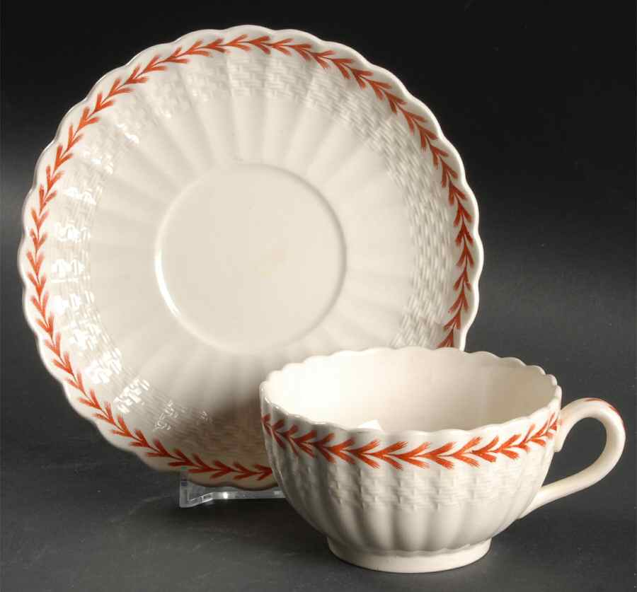 Ivanhoe Rust Flat Cup & Saucer Set by Spode-1