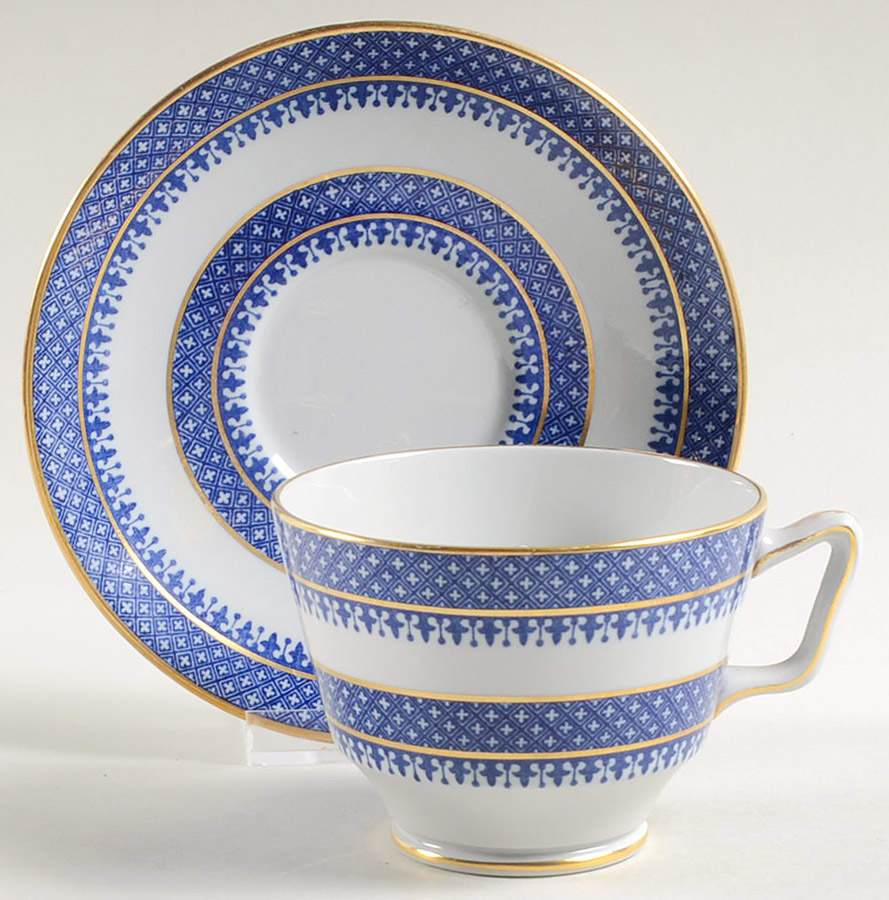 Jefferson (Gold Trim) London Shape Footed Cup & Saucer Set by Spode-1