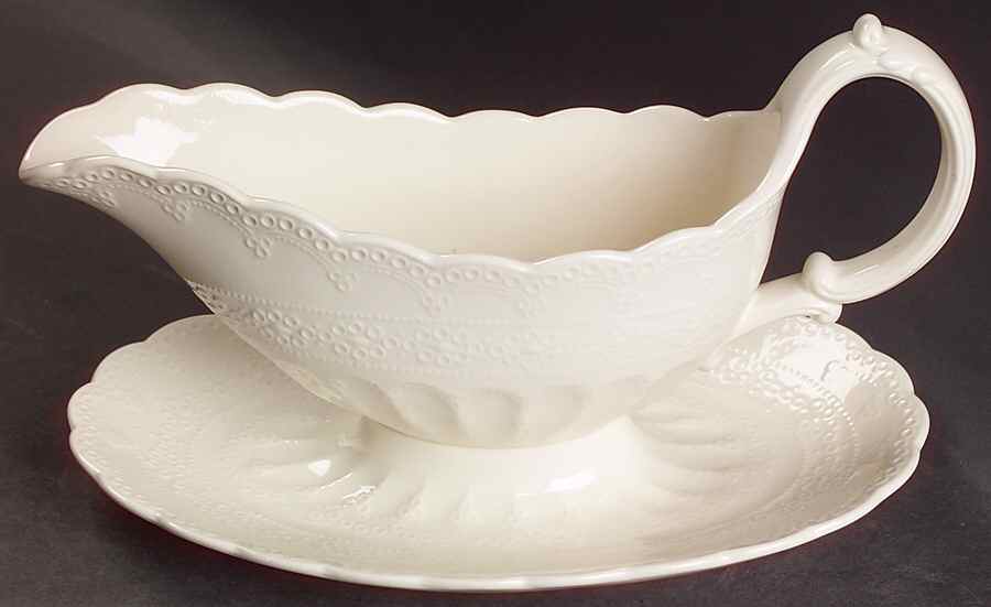 Jewel Gravy Boat with Attached Underplate by Spode-1