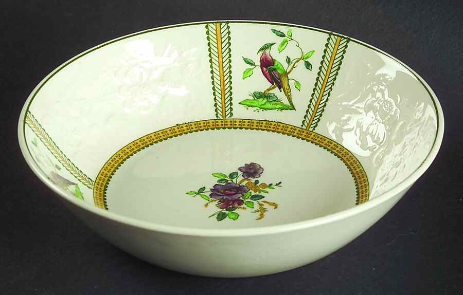 June (Green & Yellow, Embossed) Coupe Cereal Bowl by Spode-1