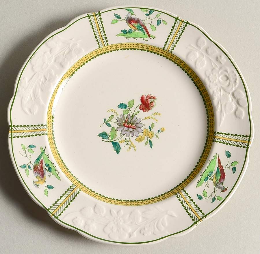 June (Green & Yellow, Embossed) Small Bread & Butter Plate by Spode-1