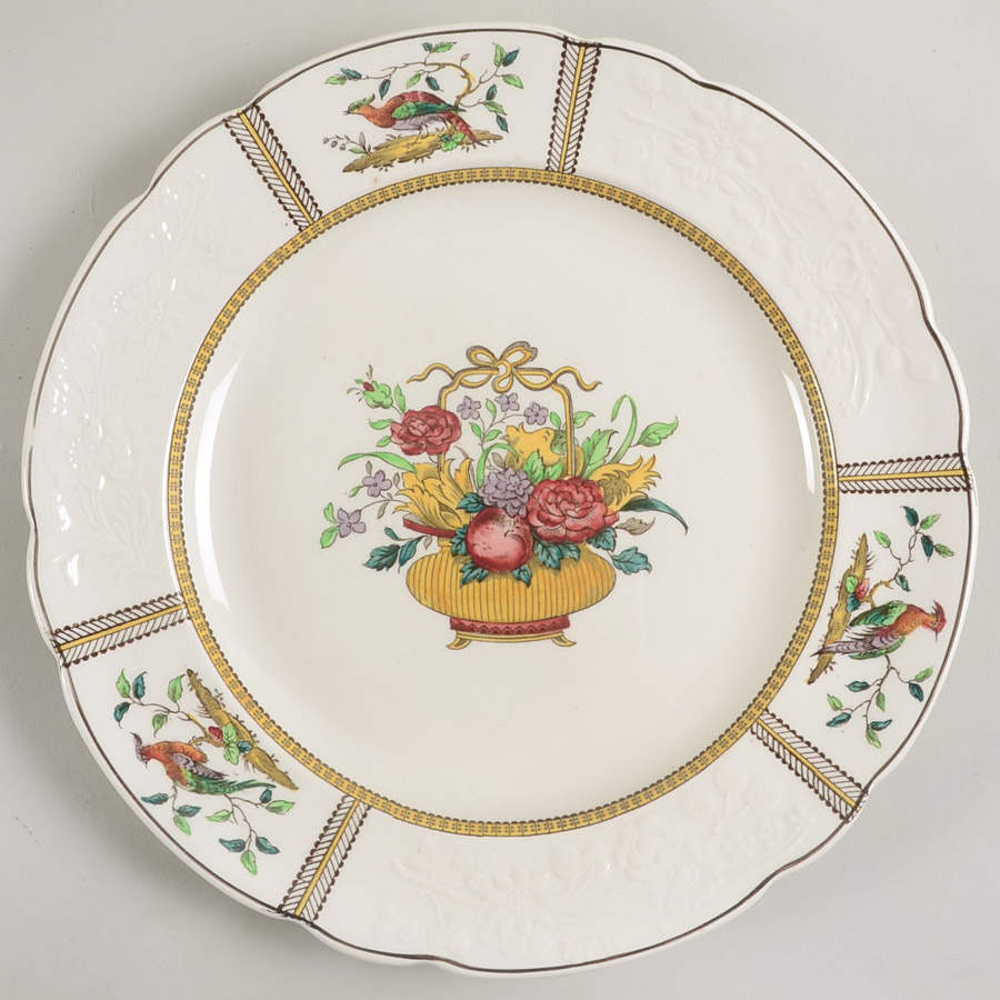 June (Basket Center) Luncheon Plate by Spode-1