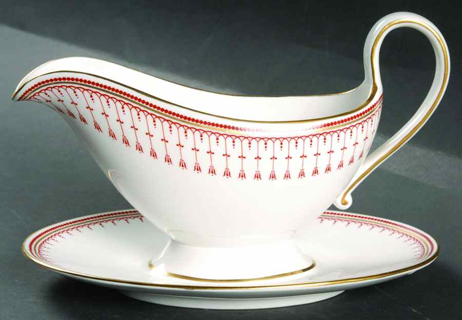 Kensington Gravy Boat with Attached Underplate by Spode-1