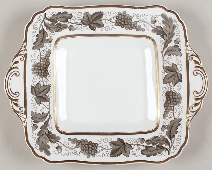 Kent Grey Square Handled Cake Plate by Tiffany-1