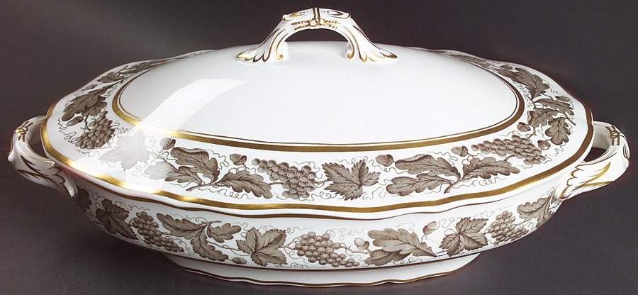 Kent Grey Oval Covered Vegetable by Tiffany-1