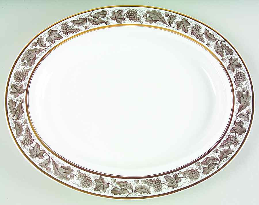 Kent Grey 16" Oval Serving Platter by Tiffany-1
