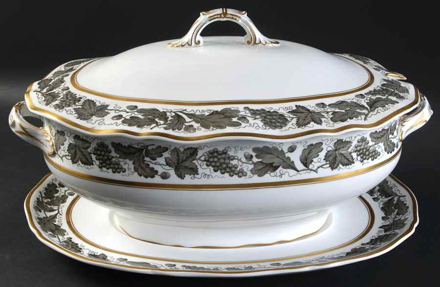 Kent Grey Tureen & Lid w/Underplate by Tiffany-1