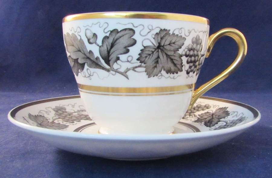Kent Grey Footed Cup & Saucer Set by Tiffany-1