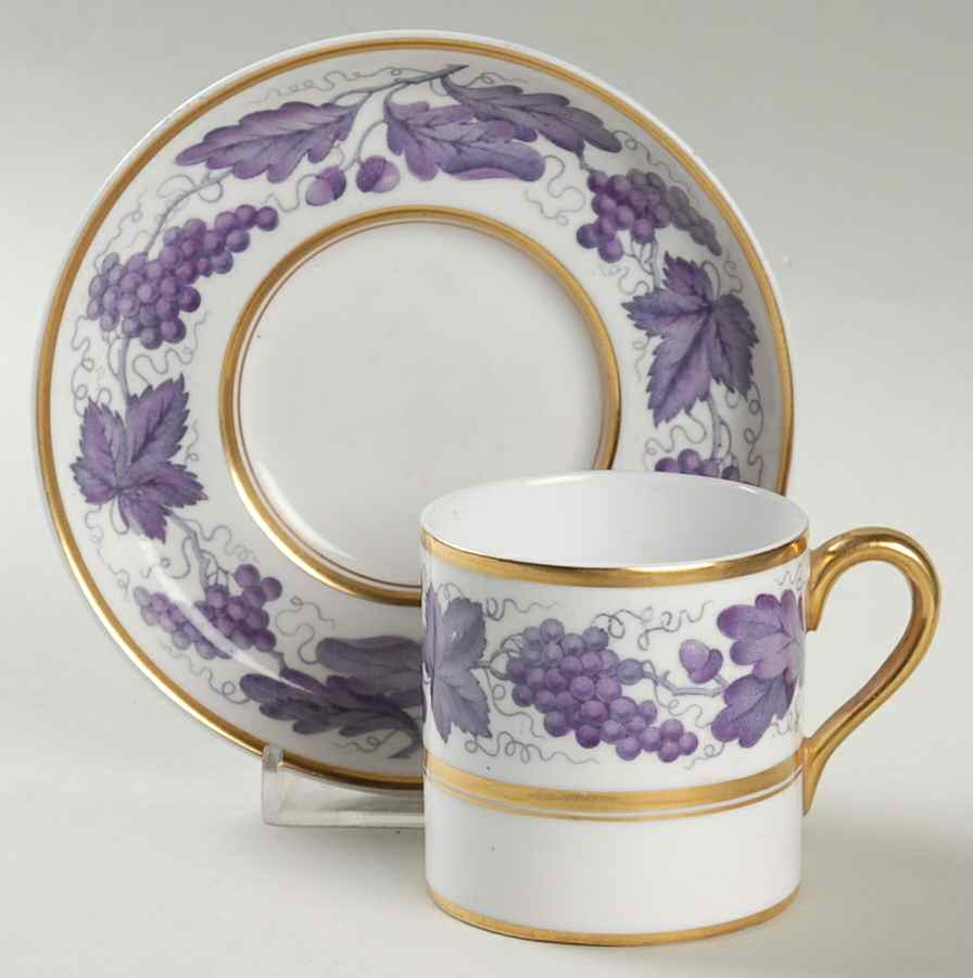 Kent Puce Flat Demitasse Cup & Saucer Set by Spode-1