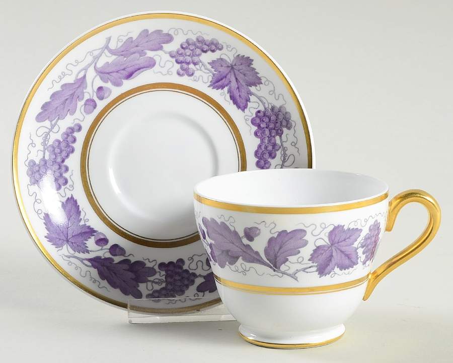 Kent Puce Footed Cup & Saucer Set by Spode-1