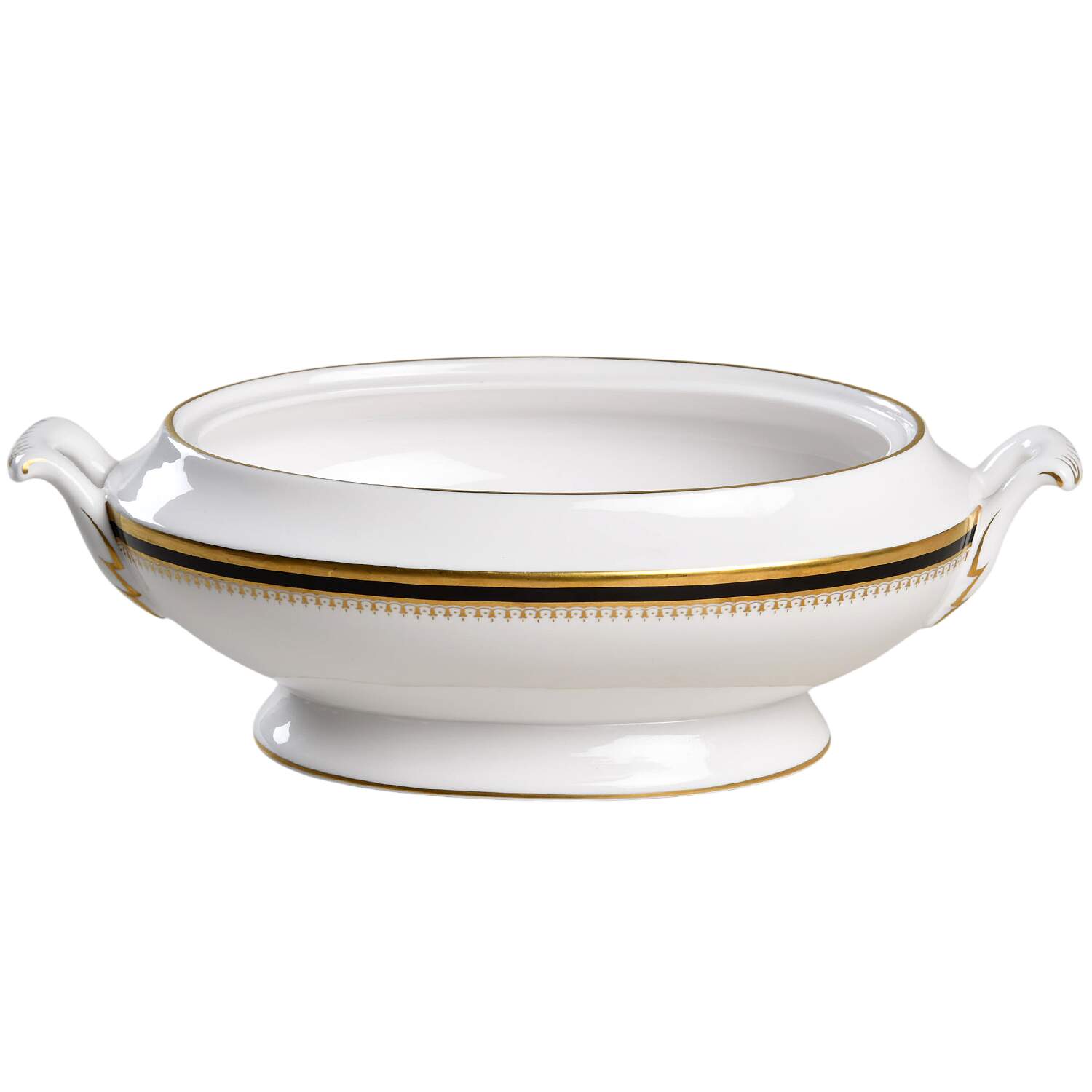 Knightsbridge Black Oval Vegetable No Lid by Spode-1