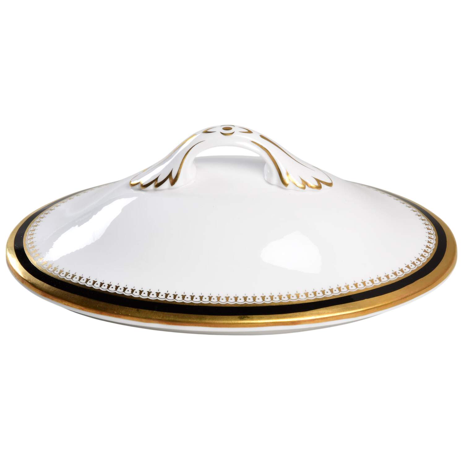 Knightsbridge Black Lid for Oval Vegetable by Spode-1