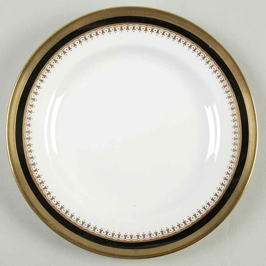 Knightsbridge Black Bread & Butter Plate by Spode-1