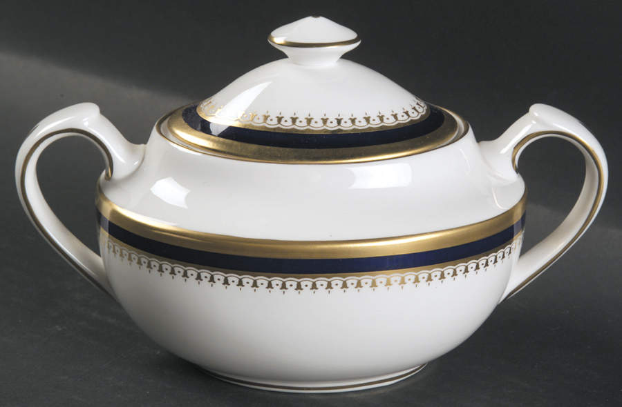 Knightsbridge Cobalt Blue Sugar Bowl & Lid by Spode-1