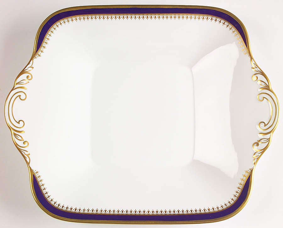 Knightsbridge Cobalt Blue Square Handled Cake Plate by Spode-1