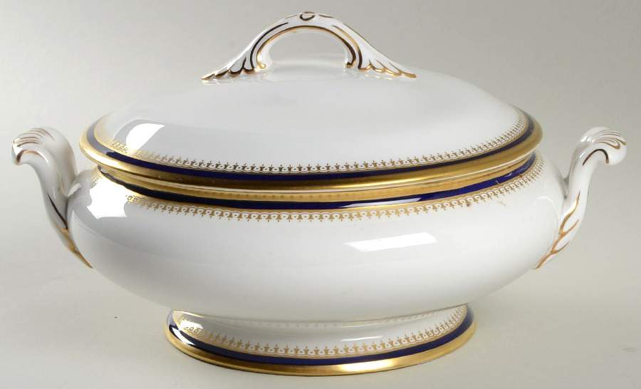 Knightsbridge Cobalt Blue Round Covered Vegetable by Spode-1