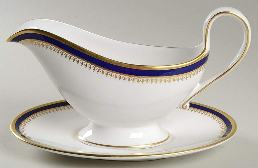 Knightsbridge Cobalt Blue Gravy Boat & Underplate by Spode-1