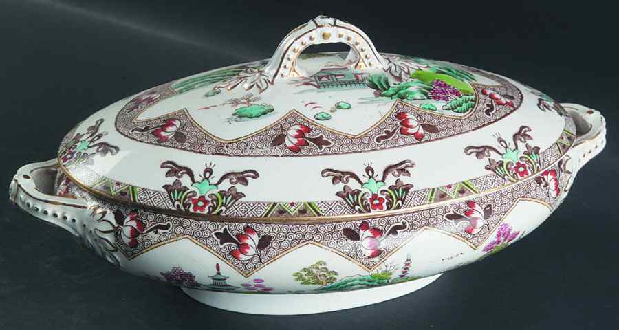 Landscape Oval Covered Vegetable by Spode-1