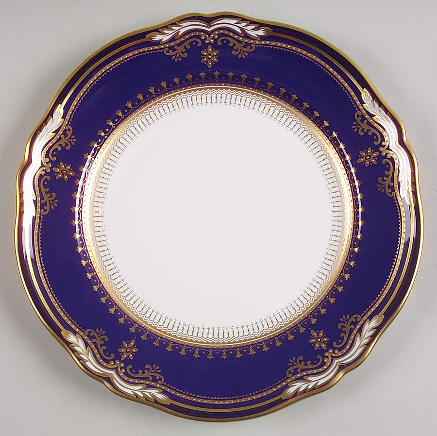 Lancaster Cobalt (White Body) Luncheon Plate by Spode-1
