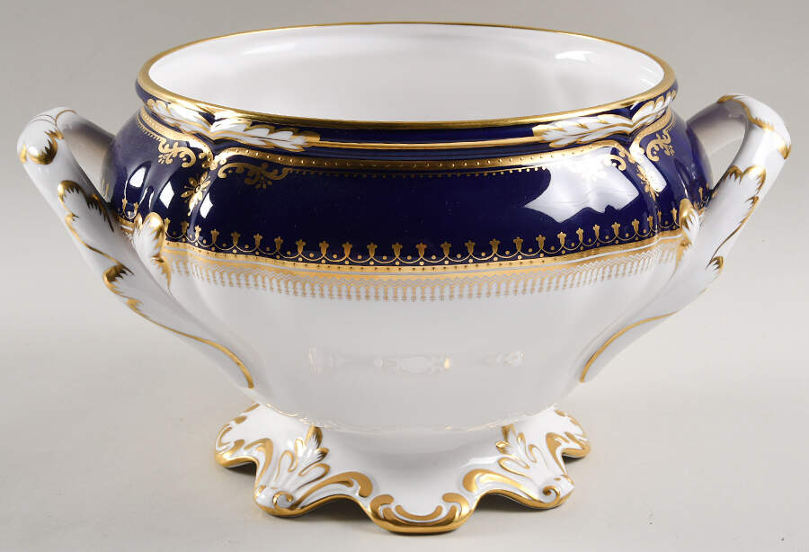 Lancaster Cobalt (White Body) Tureen No Lid by Spode-1