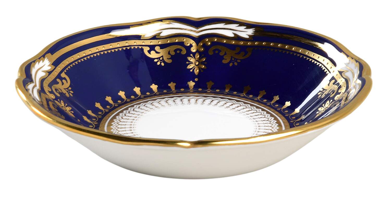 Lancaster Cobalt (White Body) Fruit/Dessert (Sauce) Bowl by Spode-1