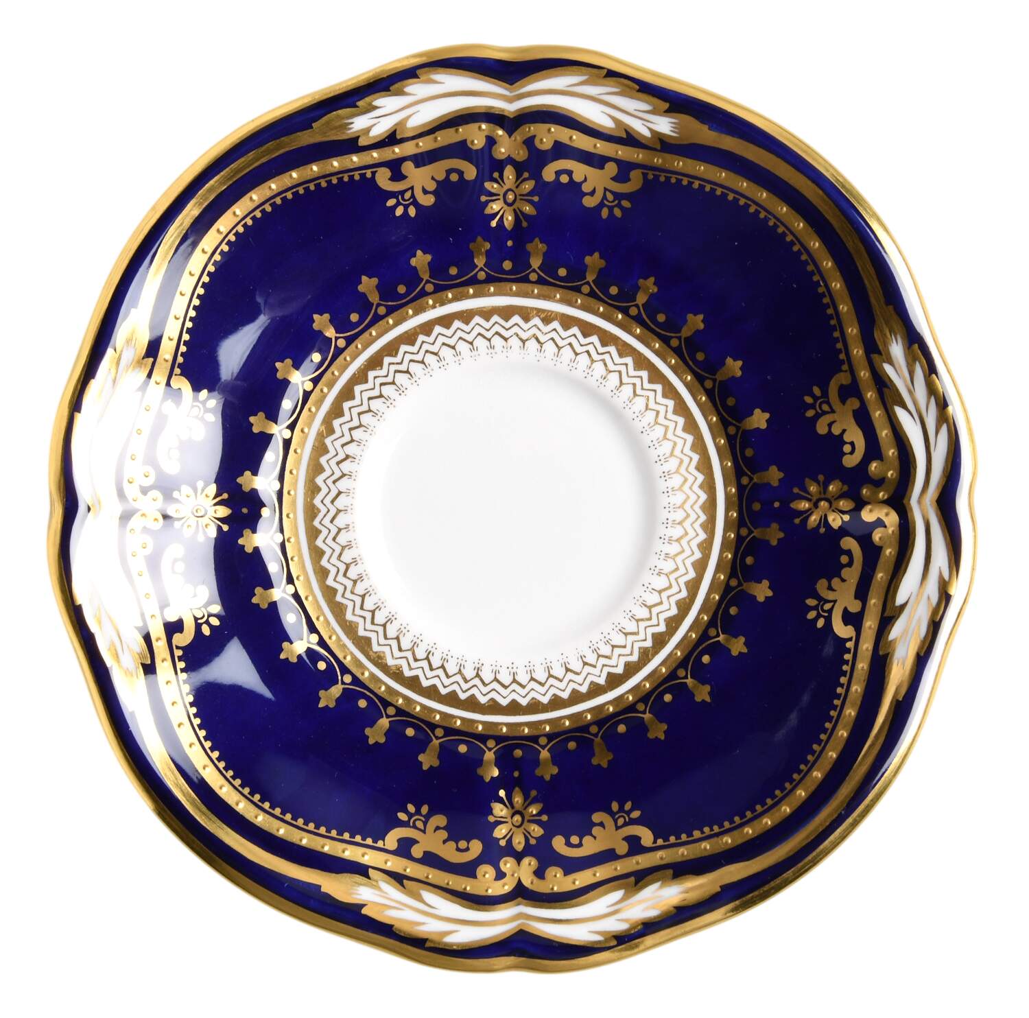 Lancaster Cobalt (White Body) Saucer for Demitasse Cup by Spode-1