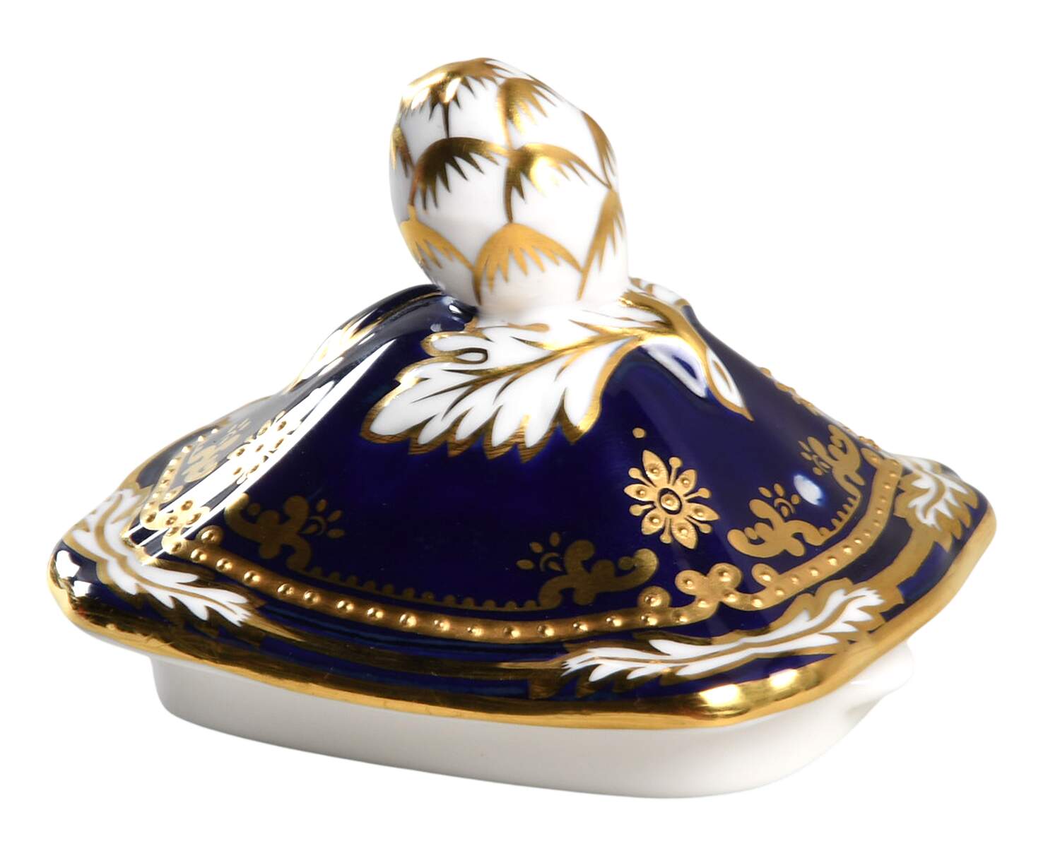 Lancaster Cobalt (White Body) Lid for Coffee Pot by Spode-1