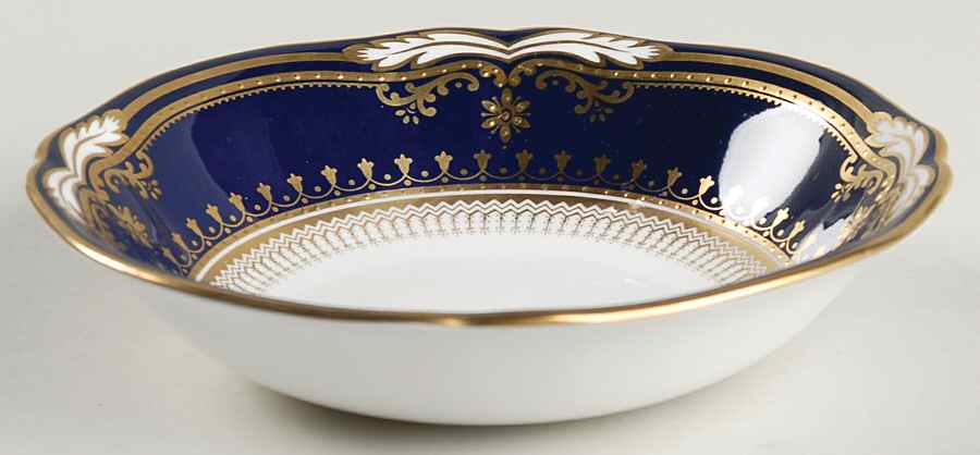 Lancaster Cobalt (White Body) Coupe Cereal Bowl by Spode-1