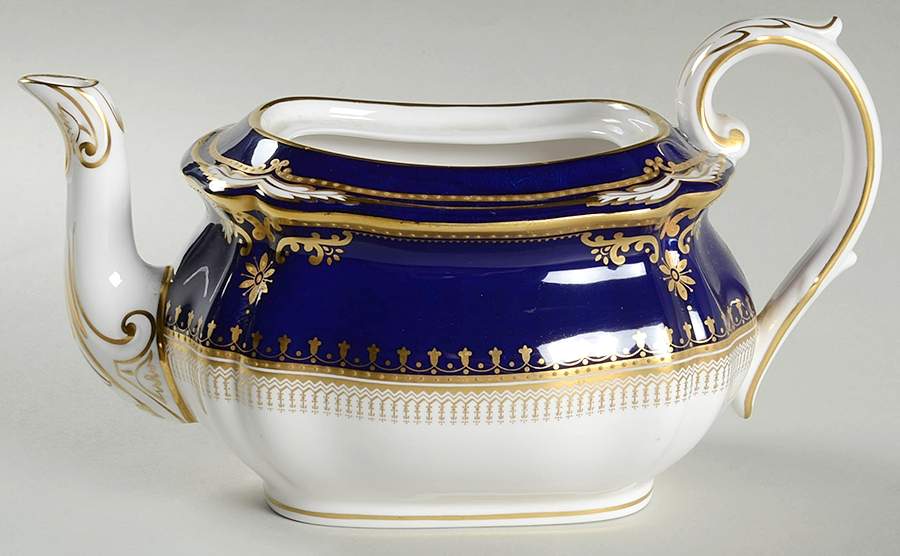 Lancaster Cobalt (White Body) Teapot No Lid by Spode-1