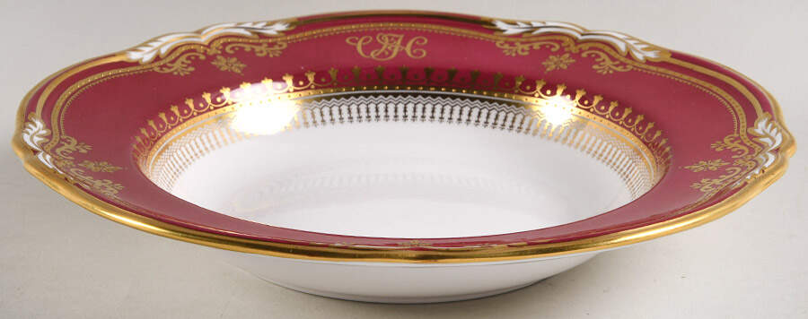 Lancaster Crimson Large Rim Soup Bowl by Spode-1