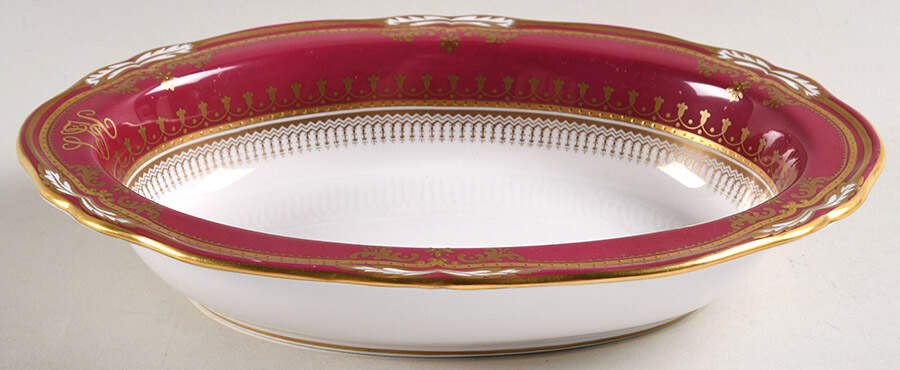 Lancaster Crimson 9" Oval Vegetable Bowl by Spode-1