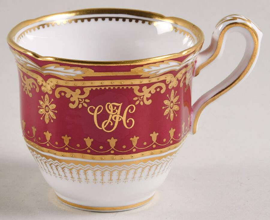 Lancaster Crimson Footed Demitasse Cup by Spode-1